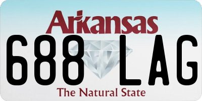 AR license plate 688LAG
