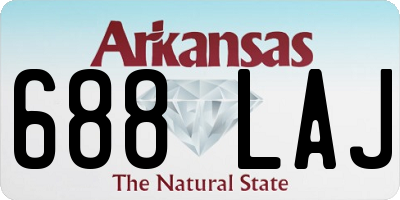 AR license plate 688LAJ