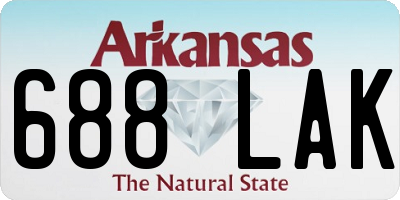 AR license plate 688LAK
