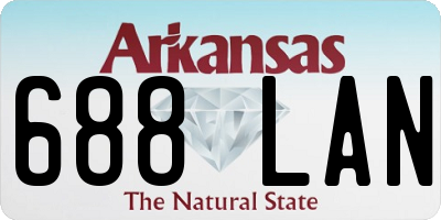 AR license plate 688LAN