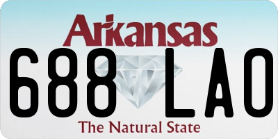 AR license plate 688LAO