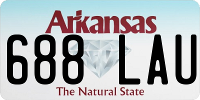 AR license plate 688LAU