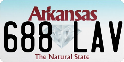 AR license plate 688LAV