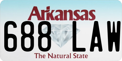 AR license plate 688LAW