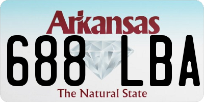 AR license plate 688LBA