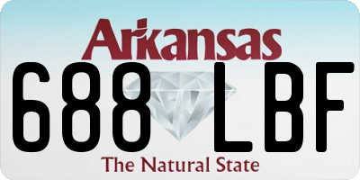 AR license plate 688LBF