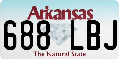 AR license plate 688LBJ