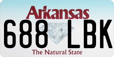 AR license plate 688LBK
