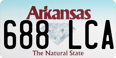 AR license plate 688LCA