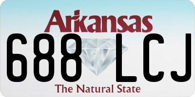 AR license plate 688LCJ