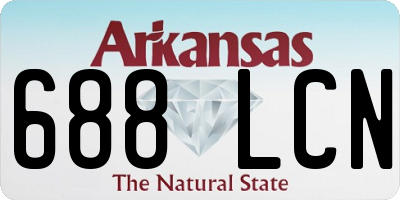AR license plate 688LCN