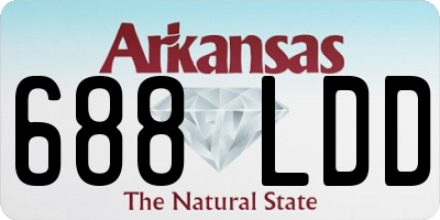 AR license plate 688LDD