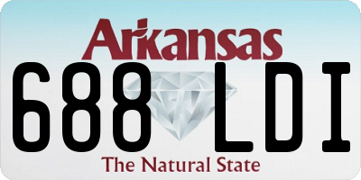 AR license plate 688LDI