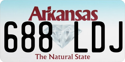 AR license plate 688LDJ