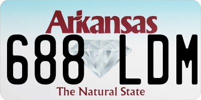 AR license plate 688LDM