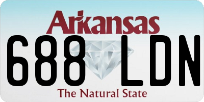 AR license plate 688LDN