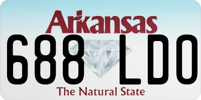 AR license plate 688LDO