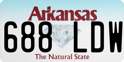 AR license plate 688LDW