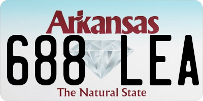 AR license plate 688LEA