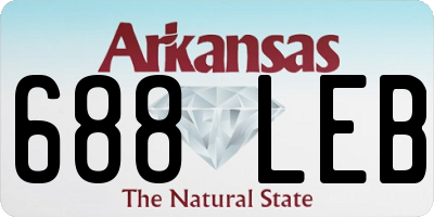 AR license plate 688LEB