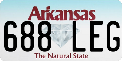 AR license plate 688LEG