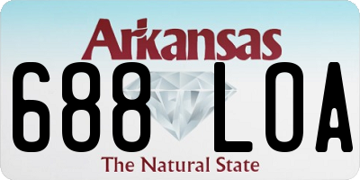 AR license plate 688LOA