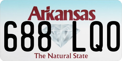 AR license plate 688LQO