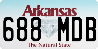 AR license plate 688MDB