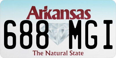 AR license plate 688MGI