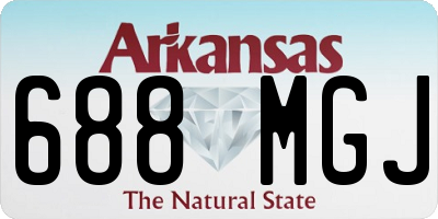 AR license plate 688MGJ