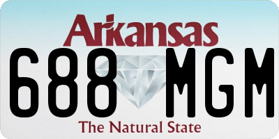 AR license plate 688MGM