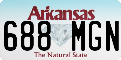 AR license plate 688MGN