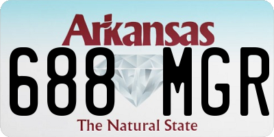 AR license plate 688MGR