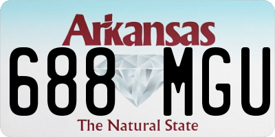 AR license plate 688MGU