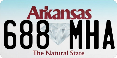 AR license plate 688MHA