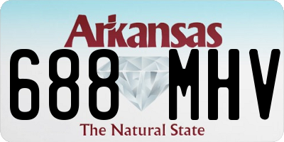 AR license plate 688MHV