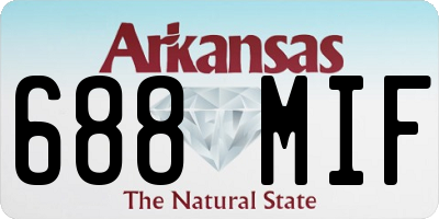 AR license plate 688MIF