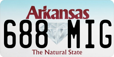 AR license plate 688MIG