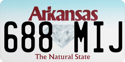 AR license plate 688MIJ