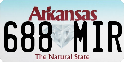 AR license plate 688MIR