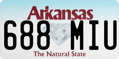 AR license plate 688MIU
