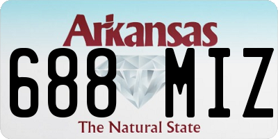 AR license plate 688MIZ