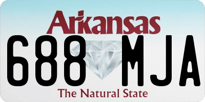 AR license plate 688MJA