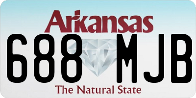 AR license plate 688MJB