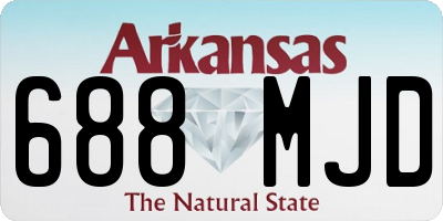AR license plate 688MJD