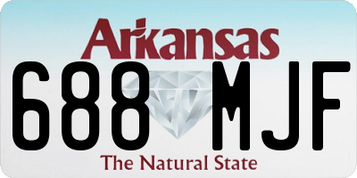 AR license plate 688MJF