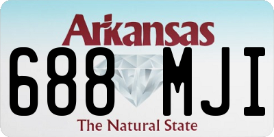 AR license plate 688MJI