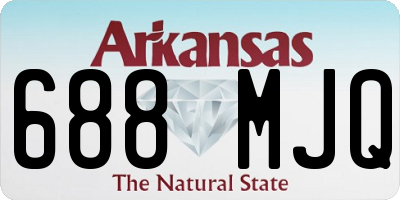 AR license plate 688MJQ