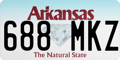 AR license plate 688MKZ