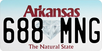 AR license plate 688MNG